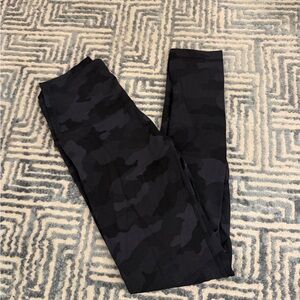 Kids Black Camouflage Leggings